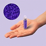 Miyuki 15/0 Dyed Semi Frosted Transparent Violet - 8.2g