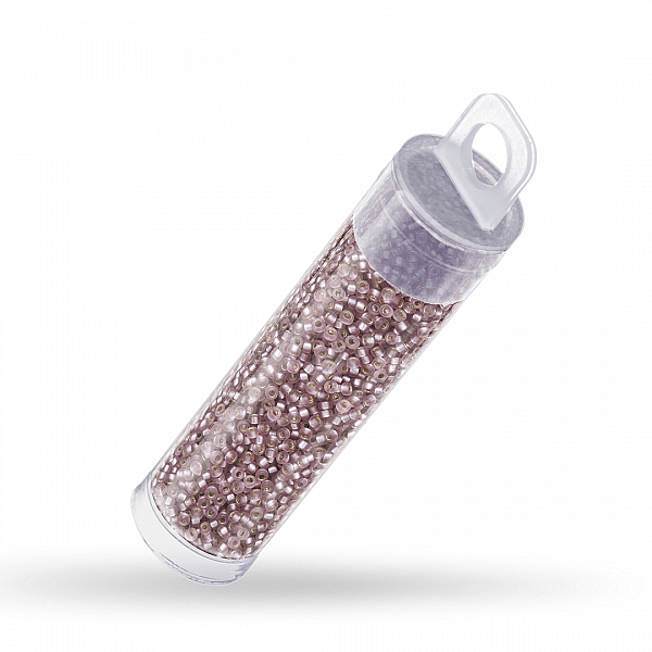 Miyuki 15/0 Beads Matt Silver Lined Smoky Amethyst 8.2g