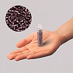 Miyuki Beads 15/0 Silver Lined Dark Smoky Amethyst 8.2g