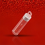Miyuki 15/0 Seed Bead Matte Silver Lined Flame Red 8.2g