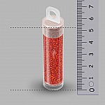 Miyuki 15/0 Seed Bead Matte Silver Lined Flame Red 8.2g