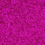 Miyuki Size 15 Dyed Transparent Fuchsia Seed Beads 8.2g