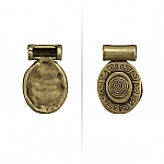 Aztec Swirl Antique Brass Oval Metal Pendant 25mm (PK1)