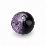 8mm Galaxy-Inspired Black & Purple Glass Round Bead (PK1) 8mm Galaxy-Inspired Black & Purple Glass Round Bead (PK1)