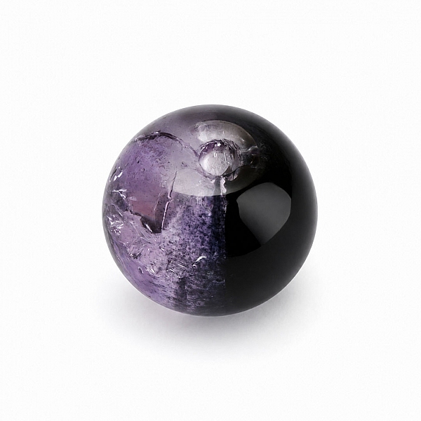 8mm Galaxy-Inspired Black & Purple Glass Round Bead (PK1) 8mm Galaxy-Inspired Black & Purple Glass Round Bead (PK1)
