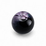 8mm Galaxy-Inspired Black & Purple Glass Round Bead (PK1) 8mm Galaxy-Inspired Black & Purple Glass Round Bead (PK1)
