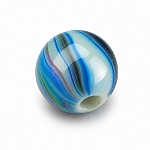 8mm Blue & White Iridescent Marbled Acrylic Round Bead (PK1) 8mm Blue & White Iridescent Marbled Acrylic Round Bead (PK1)