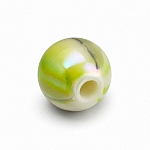 8mm Lime Green & White Iridescent Marbled Acrylic Round Bead (PK1) 8mm Lime Green & White Iridescent Marbled Acrylic Round Bead (PK1)