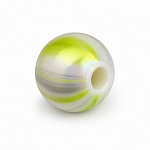 8mm Lime Green & White Iridescent Marbled Acrylic Round Bead (PK1) 8mm Lime Green & White Iridescent Marbled Acrylic Round Bead (PK1)