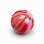 8mm Pink & Red Iridescent Striped Acrylic Round Bead (PK1) 8mm Pink & Red Iridescent Striped Acrylic Round Bead (PK1)