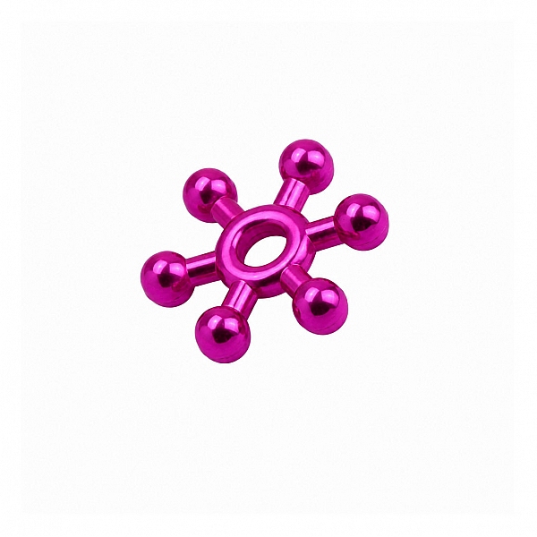 Pink Metal Sputnik Spacer Bead 11mm (PK1)