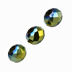 Black AB Faceted Glass Rondelle Beads 8x6mm - Pack of 3