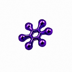 Purple Metal Sputnik Spacer Bead 11mm (PK1)