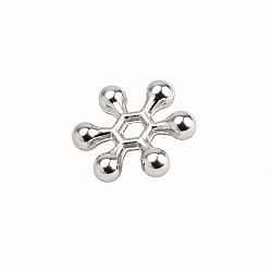 Platinum Silver Metal Sputnik Spacer Bead 11mm (PK1)