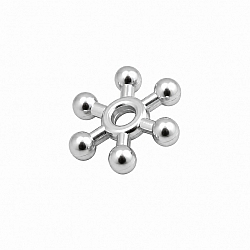 Silver Metal Sputnik Spacer Bead 11mm (PK1)