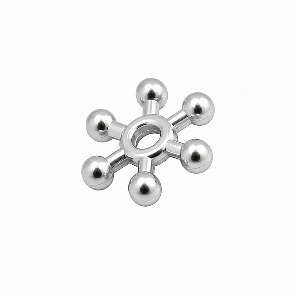 Silver Metal Sputnik Spacer Bead 11mm (PK1) Silver Metal Sputnik Spacer Bead 11mm (PK1)