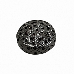 Black Metal Filigree Saucer Bead 13x6mm (PK1)
