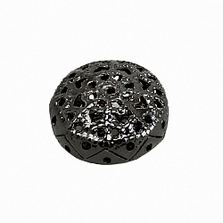 Black Metal Filigree Saucer Bead 13x6mm (PK1)