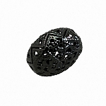 Black Metal Filigree Saucer Bead 13x6mm (PK1)