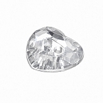 Clear Faceted Acrylic Heart Button 12mm (PK1)