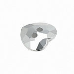 Clear Faceted Acrylic Heart Button 12mm (PK1)