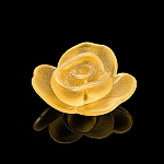 Acrylic Rose Flower Charm Pendants 28mm Orange PK1