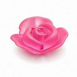 Acrylic Rose Flower Charm Pendants 28mm Pink PK1