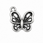 Antique Silver Butterfly Charm Pendant 12x12mm (PK1) Antique Silver Butterfly Charm Pendant 12x12mm (PK1)