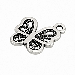 Antique Silver Butterfly Charm Pendant 12x12mm (PK1) Antique Silver Butterfly Charm Pendant 12x12mm (PK1)