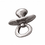 Antique Silver 18mm Metal Dummy Charm Pendant PK1