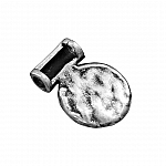 Antique Silver 20mmx15mm Oval Swirl Metal Pendant (PK1)