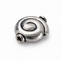 Antique Silver Snail Shell Swirl Round Bead 15mm PK1