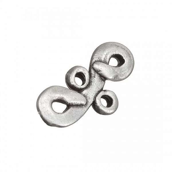 Antique Silver Figure 8 Bead Link Connector 25mm PK1