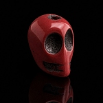 Red Brown Acrylic Resin Gothic Skull Bead 16mm PK1