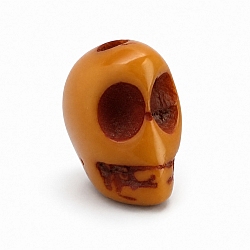 Light Brown Acrylic Resin Skull Bead 16mm PK1