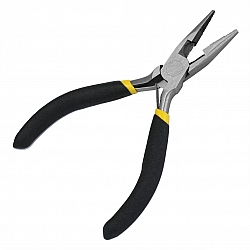 Long Nose Jewellery Pliers with Black & Yellow Handles - 120mm