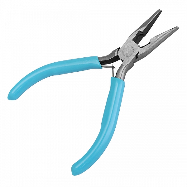 Chain Nose Jewellery Pliers with Blue Handles - 120mm