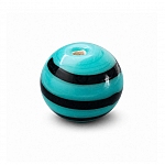 Spiral Pattern Turquoise Round Glass Bead 12mm PK1