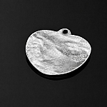 Hammered Flat Heart Charms Antique Silver 20x18mm (PK1)