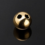 Gold Vermeil Two Hole Ball Button Bead 7mm (Pack of 1)