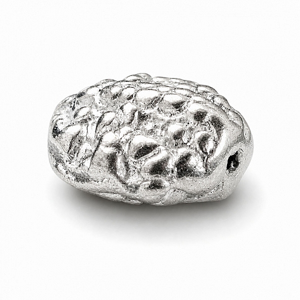Antique Silver Nugget Metal Beads 25mm PK1