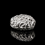 Antique Silver Nugget Metal Beads 25mm PK1