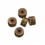 Antique Gold Metal Washer/Barrel Spacer Beads 5mm Pk5