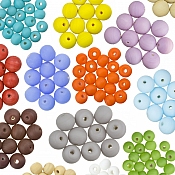 Plain Matt Opaque Glass Beads
