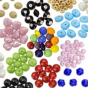 Plain Shiny Opaque Glass Beads