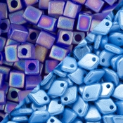 Purple and Blue Seed Beads