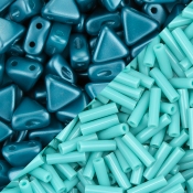 Turquoise and Teal Seed Beads