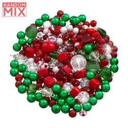 Glass Acrylic Metal Beads Mix Festive Season (100g)