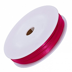 Double Sided Satin Beading Ribbon 3mm Pink 50 Metre Reel