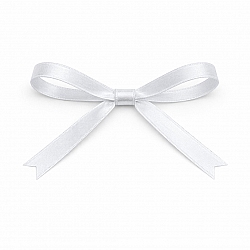 Light Silver 10mm Double Sided Satin Ribbon – 5 Metres